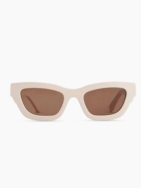 Quince Jackie Polarized Acetate Women's Sunglasses- Cream with Brown Lens